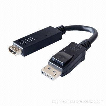 Active DisplayPort to HDMI® Cable, Male to Female, Supports 8 and 10-bit Deep Color